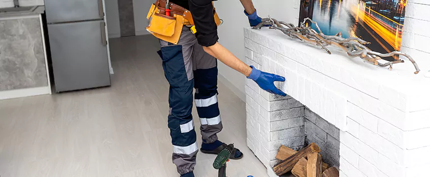 Outdoor Fireplace Restoration in Magog, Quebec