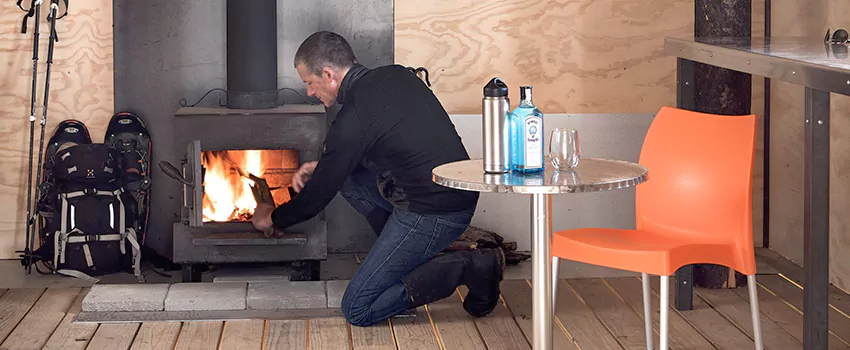 Open Hearth Wood Fireplace Installation in Magog, QC