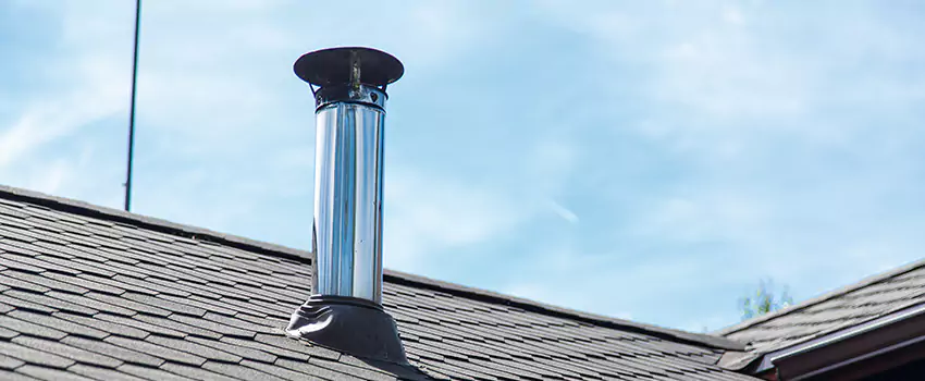 Outdoor Metal Chimney Installation in Magog, Quebec