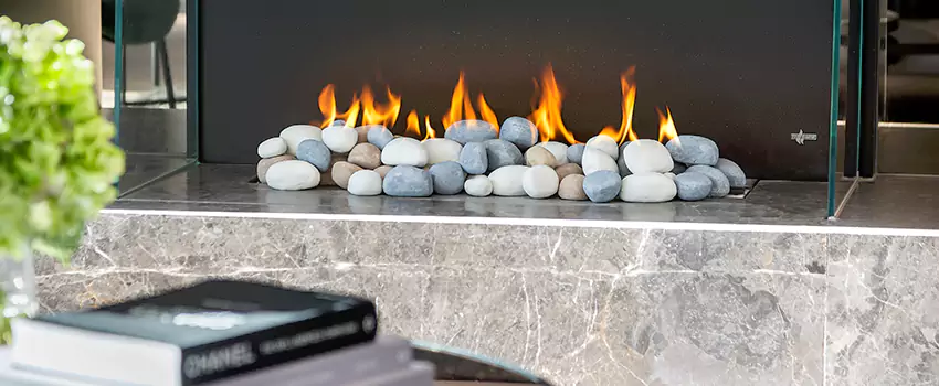 Double-Height Fireplace Design Refurbishment in Magog, Quebec