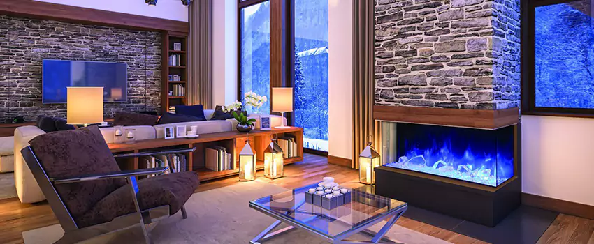 Dynamic Flame Color Fireplace Installation in Magog, QC